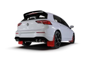 Volkswagen Golf GTI Mud Flap - Front + Rear - Rally Armor - UR Black w/ Red Logo - Black - `22-`25
